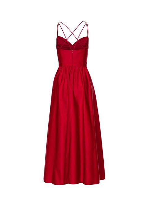 Abito svasato Midi con dettagli arruffati ACCESS fashion | 63-3398-126ROSSO